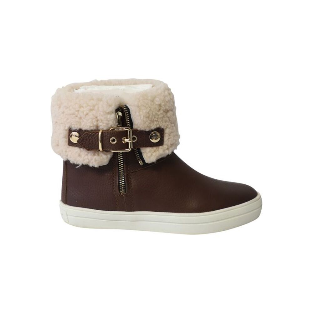 Burberry Skillman Ankle Weather Rain Boots in Brown Leather